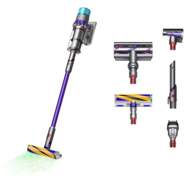 Aspiradora vertical DYSON Gen5 Detect Absolute - Potencia de 262 AW - Filtro HEPA que captura el 99,9 % de las partículas - Batería con 70 horas de duración